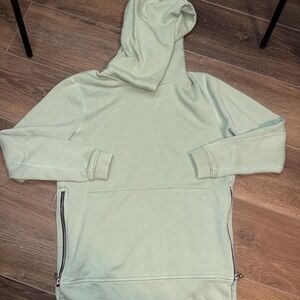 John Elliott Villain Hoodie Men's Fits 1 XS Hooded Sweatshirt Green Side Zip USA